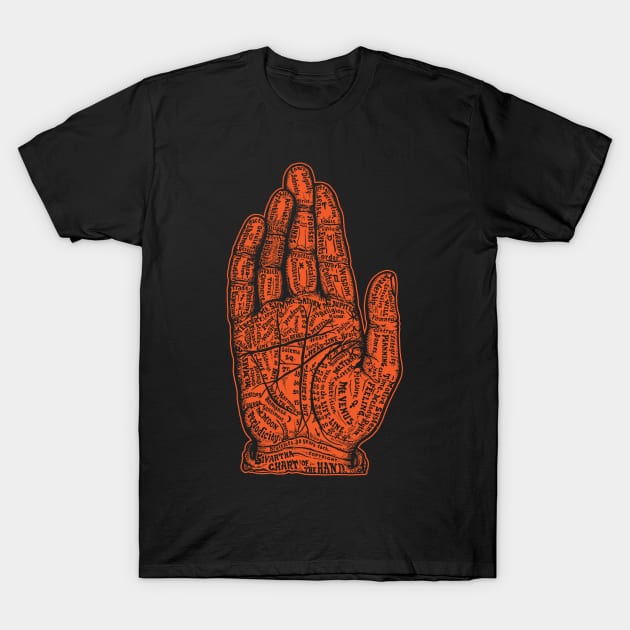 Vintage Palm Reading Chart T-Shirt by tommartinart